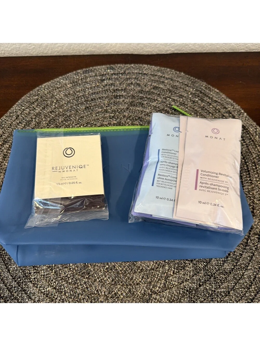 Monat Hair Care Lot Of Rejuveniqe Shampoo Conditioner Packets W/Bag